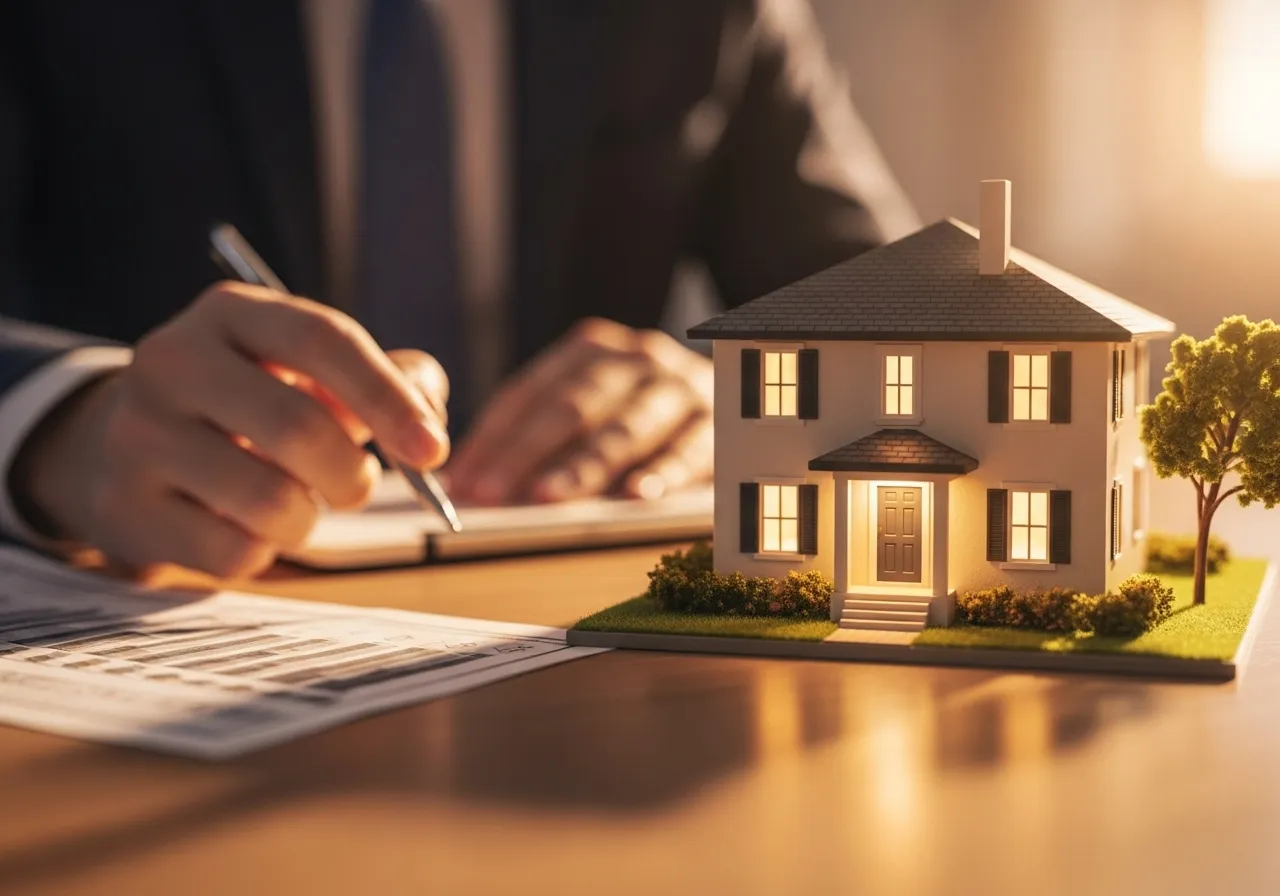 A realistic miniature house model representing a Florida property.